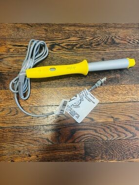 Drybar Yellow Handle Curling Iron with Gray Barrel